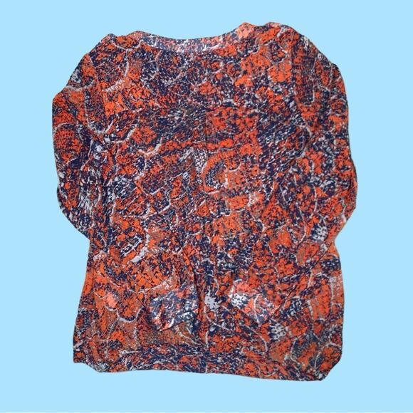 Collective Concepts Sheer V Neck Blouse - Picture 5 of 6